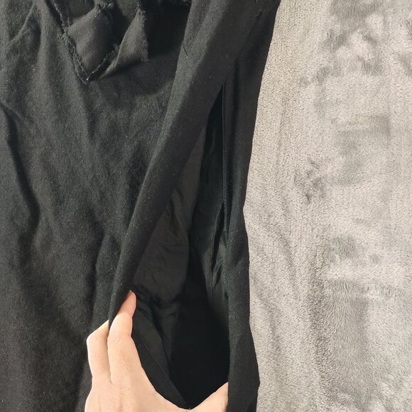 J Crew Womens Black 100% Wool Ruffle Neck Dress 0 Career Lined Classic Office - Picture 10 of 11